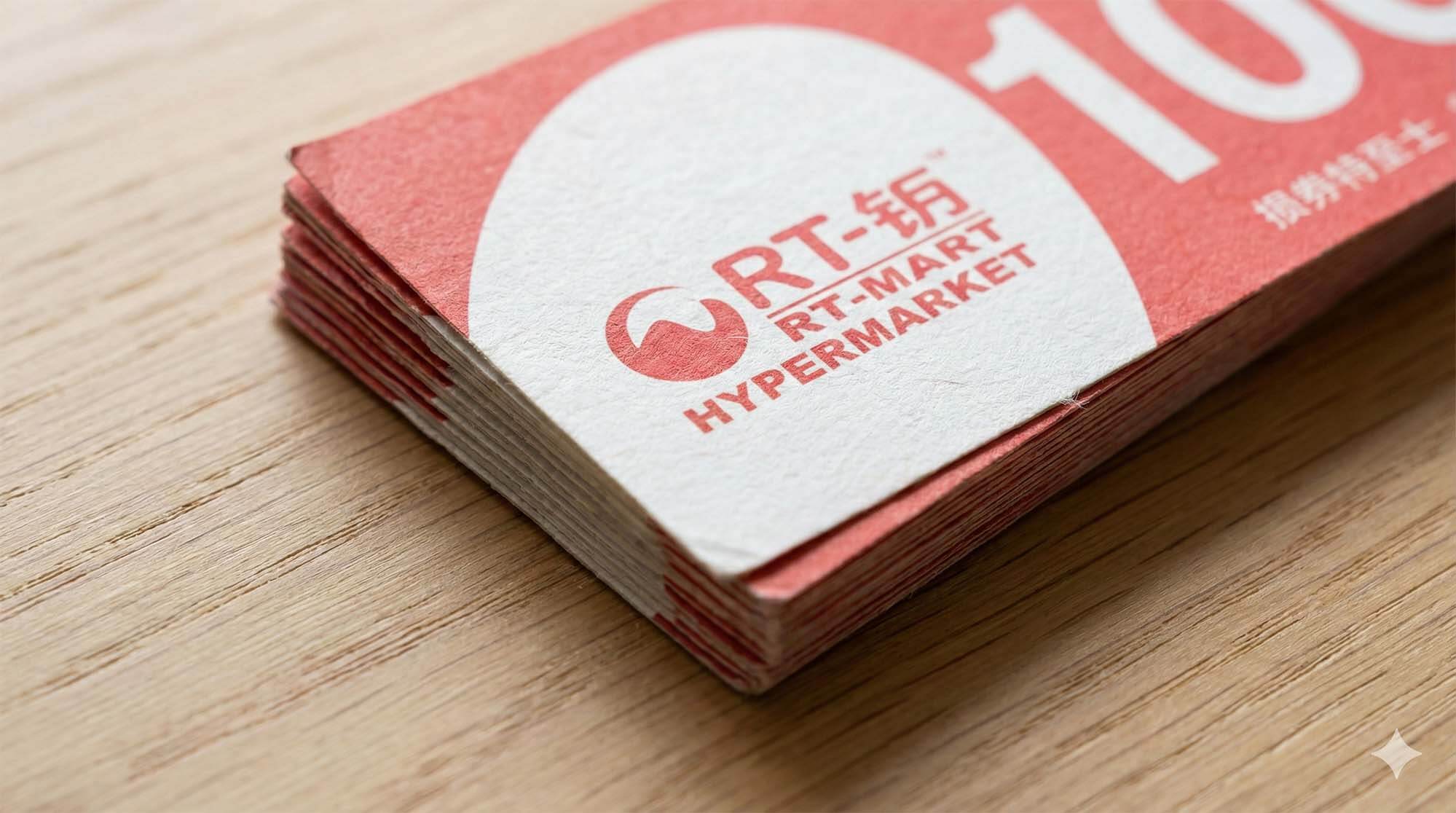 台中收購大潤發實體提貨券示意圖